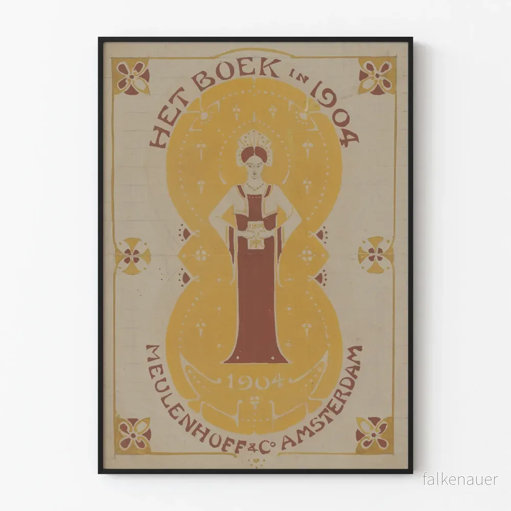 Vintageposter Het Boek från 1904 - Konstnärlig väggdekoration