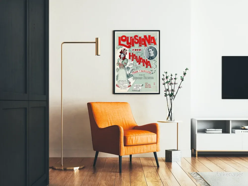 Vintageposter Louisiana från Havana för väggdekoration - Bild 2