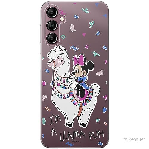 ERT GROUP mobiltelefonfodral för Samsung A14 4G/5G originalt och officiellt licensierat Disney mönster Minnie 049 optimalt anpassad till formen på mobiltelefonen, gedeeltelijk transparant 5905511833572