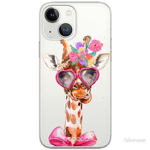 ERT GROUP mobiltelefonfodral för Apple Iphone 13 MINI originalt och officiellt licensierat Babaco mönster Giraffe 002 optimalt anpassad till formen på mobiltelefonen, gedeeltelijk transparant 5903932880410