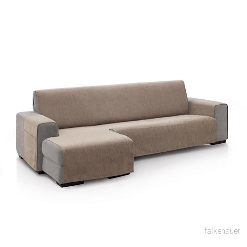 ECOMMERC3 Sofföverdrag schäslong för vänster arm ryggstorlek 240 cm Överdrag soffa färg linne mjuk känsla 100% tillverkad i Spanien 8435767377225