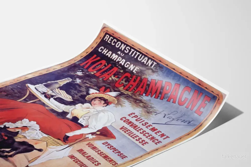 Vintageposter Kola Champagne för retro väggdekoration - Bild 3