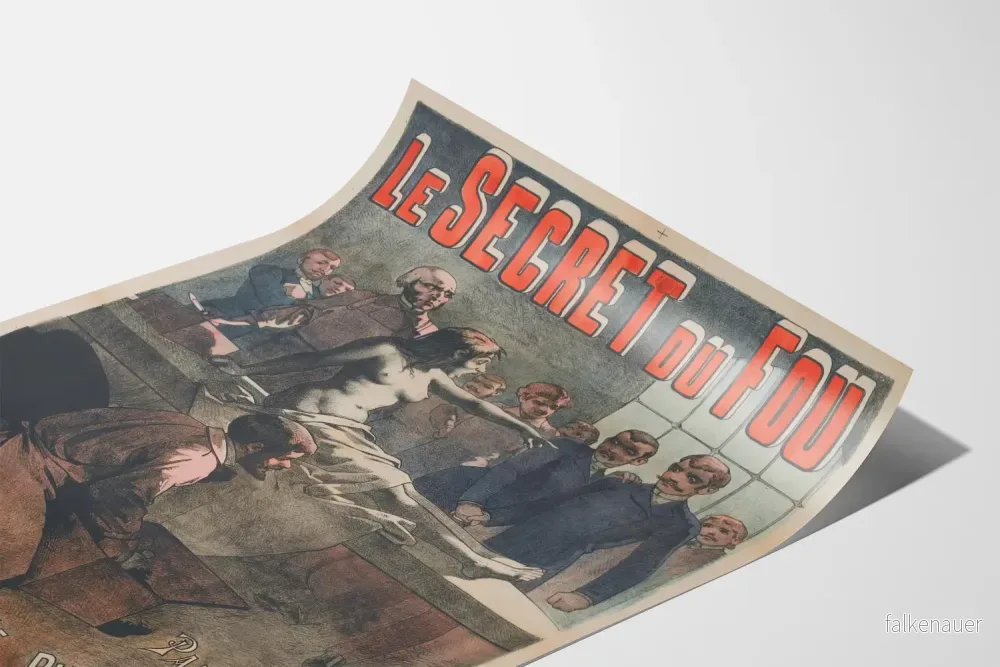 Vintageposter Le Secret du Fou - Konstnärlig väggdekoration - Bild 3