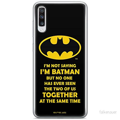 ERT GROUP mobiltelefonfodral för Samsung A70 originalt och officiellt licensierat DC mönster Batman 053 optimalt anpassad till formen på mobiltelefonen, fodral tillverkad av TPU plast 5905131550811