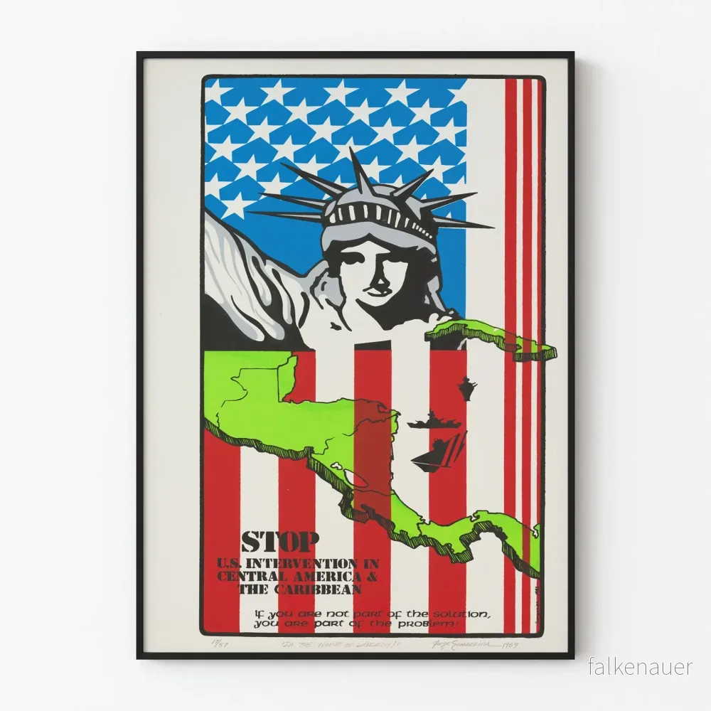 Poster för att stoppa amerikansk intervention i Centralamerika och Karibien