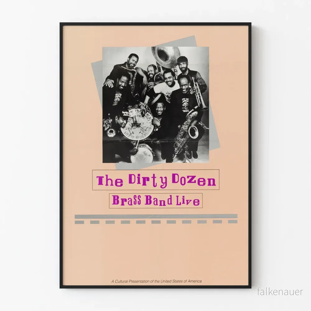Vintageaffisch The Dirty Dozen Brass Band Live