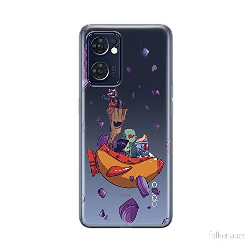 ERT GROUP mobiltelefonfodral för Oppo RENO 7 5G originalt och officiellt licensierat Marvel mönster Guardians of the Galaxy 010 anpassad till formen på mobiltelefonen, gedeeltelijk transparant 5905511302320