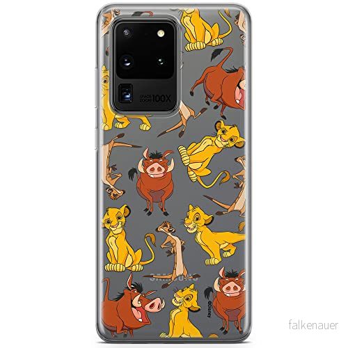 ERT GROUP mobiltelefonfodral för Samsung S20 ULTRA / S11 PLUS originalt och officiellt licensierat Disney mönster Simba & Friends 010 anpassad till formen på mobiltelefonen, gedeeltelijk transparant 5905131791412