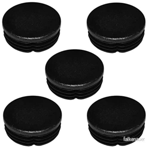 cyclingcolors 5x svart rund inloppsrör ändkåpa plast hål stolben bord möbler verktyg (Ø30 mm) 3701260816895