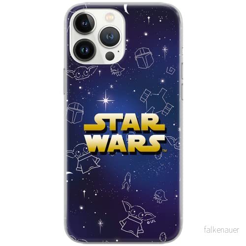 ERT GROUP mobiltelefonfodral för Iphone 13 PRO MAX originalt och officiellt licensierat Star Wars mönster Baby Yoda 022 Vit optimalt anpassad, fodral tillverkad av TPU plast 5904805074455