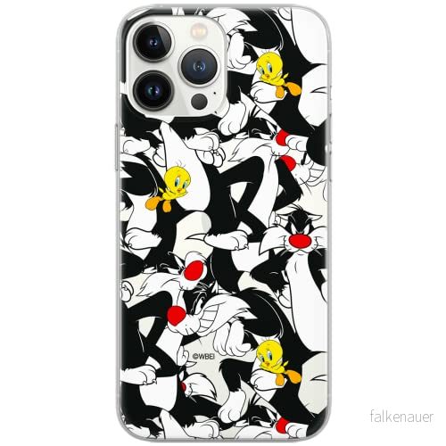 ERT GROUP mobiltelefonfodral för Oppo A53 / A53S originalt och officiellt licensierat Looney Tunes mönster Sylvester & Tweety 004 anpassad till formen på mobiltelefonen, gedeeltelijk transparant 5903040191101