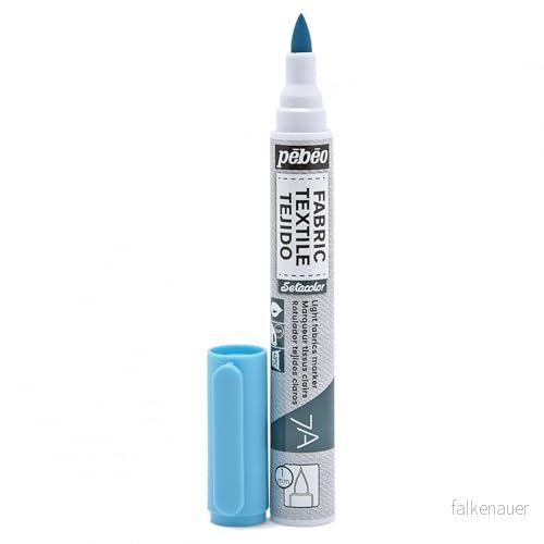 Pébéo 803475 7A textilmarkör, 1 mm, neonblå 3167868034756