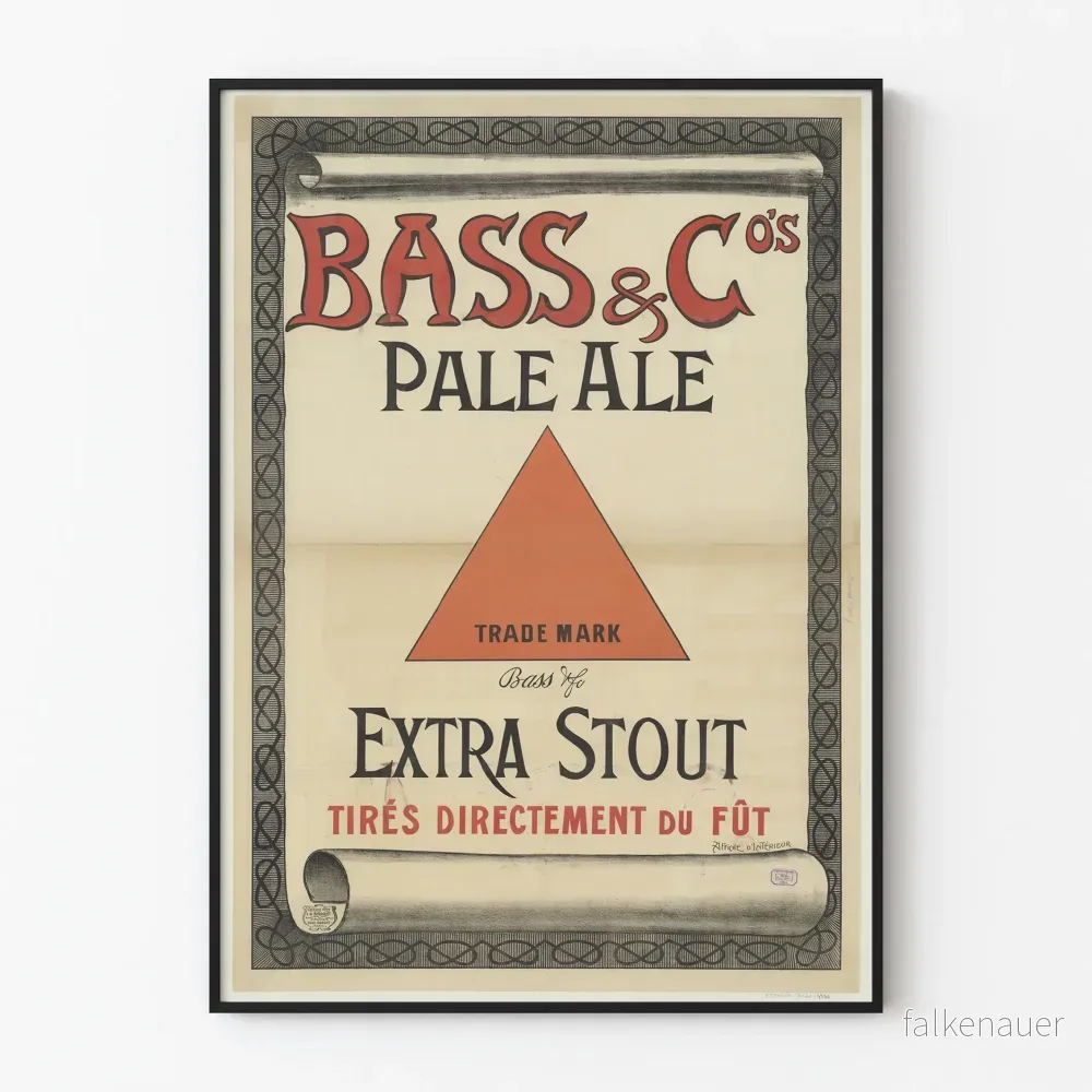 Vintageposter Bass & Co Pale Ale Extra Stout väggdekor