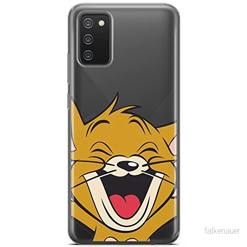 ERT GROUP mobiltelefonfodral för Samsung A02S originalt och officiellt licensierat Tom and Jerry mönster 003 optimalt anpassad till formen på mobiltelefonen, gedeeltelijk transparant 5903040231029