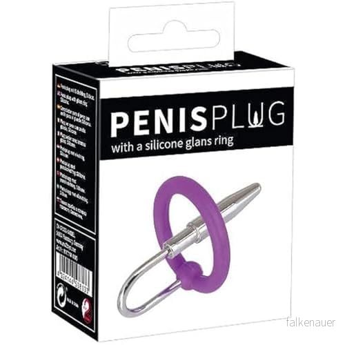 Penisplug Silikon glansring, Lila/Silver, 6,5 cm 4024144538133