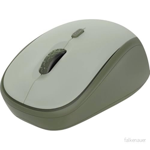 Trust Yvi+ Tyst trådlös mus med hållbar design, 8001 600 DPI för vänster och höger hand, USB mikromottagare, kompakt PC, dator, bärbar Mac grön 8713439245523