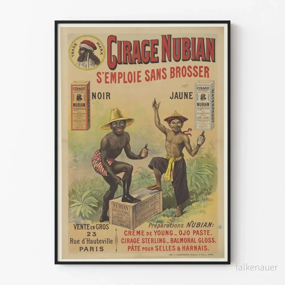 Poster Cirage Nubian - Vintagereklam för cirage utan borste