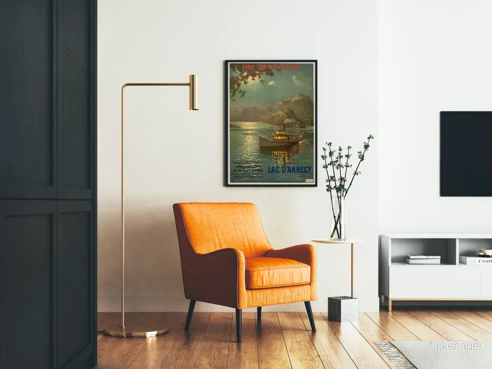Vintageposter av Annecy-sjön PLM Paris Lyon Méditerranée - Bild 2