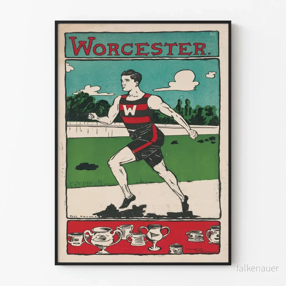 Vintage löparposter Worcester