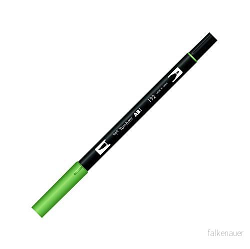 Tombow ABT 192 fiberpenna dubbla borstar penna med två spetsar aspargus 4901991901306