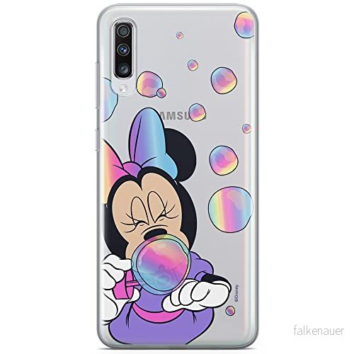 ERT GROUP mobiltelefonfodral för Samsung A70 originalt och officiellt licensierat Disney mönster Minnie 052 optimalt anpassad till formen på mobiltelefonen, gedeeltelijk transparant 5902980410938