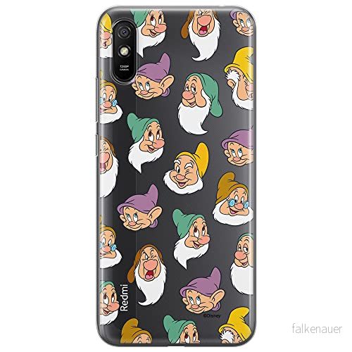 ERT GROUP mobiltelefonfodral för Xiaomi REDMI 9A originalt och officiellt licensierat Disney mönster Snow White and the Seven Dwarfs 015, gedeeltelijk transparant 5905131775801