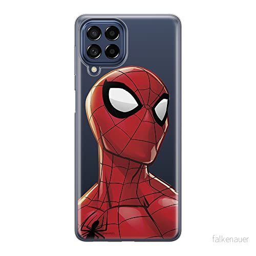 ERT GROUP mobiltelefonfodral för Samsung M53 5G originalt och officiellt licensierat Marvel mönster Spider Man 003 optimalt anpassad till formen på mobiltelefonen, gedeeltelijk transparant 5905511395834