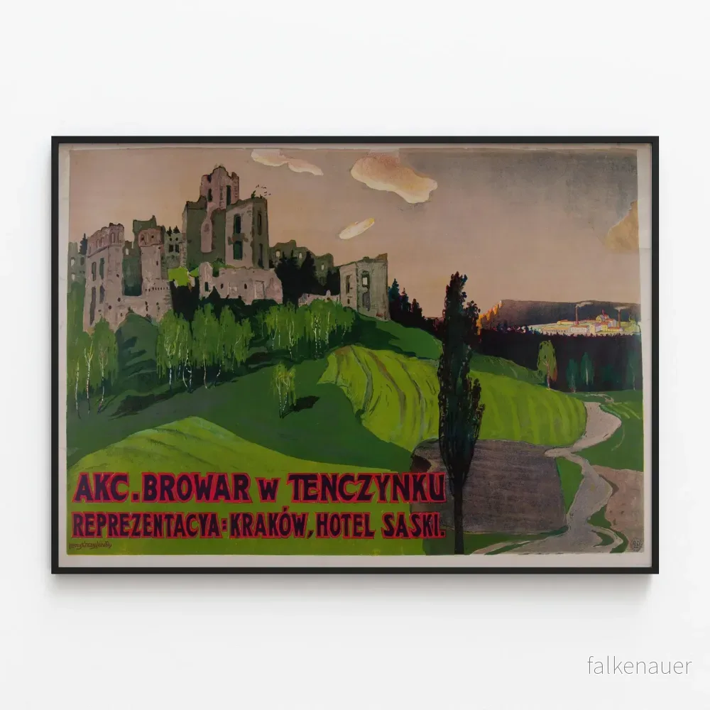 Vintageposter för Tenczyn-bryggeriet – Industriell väggdekoration