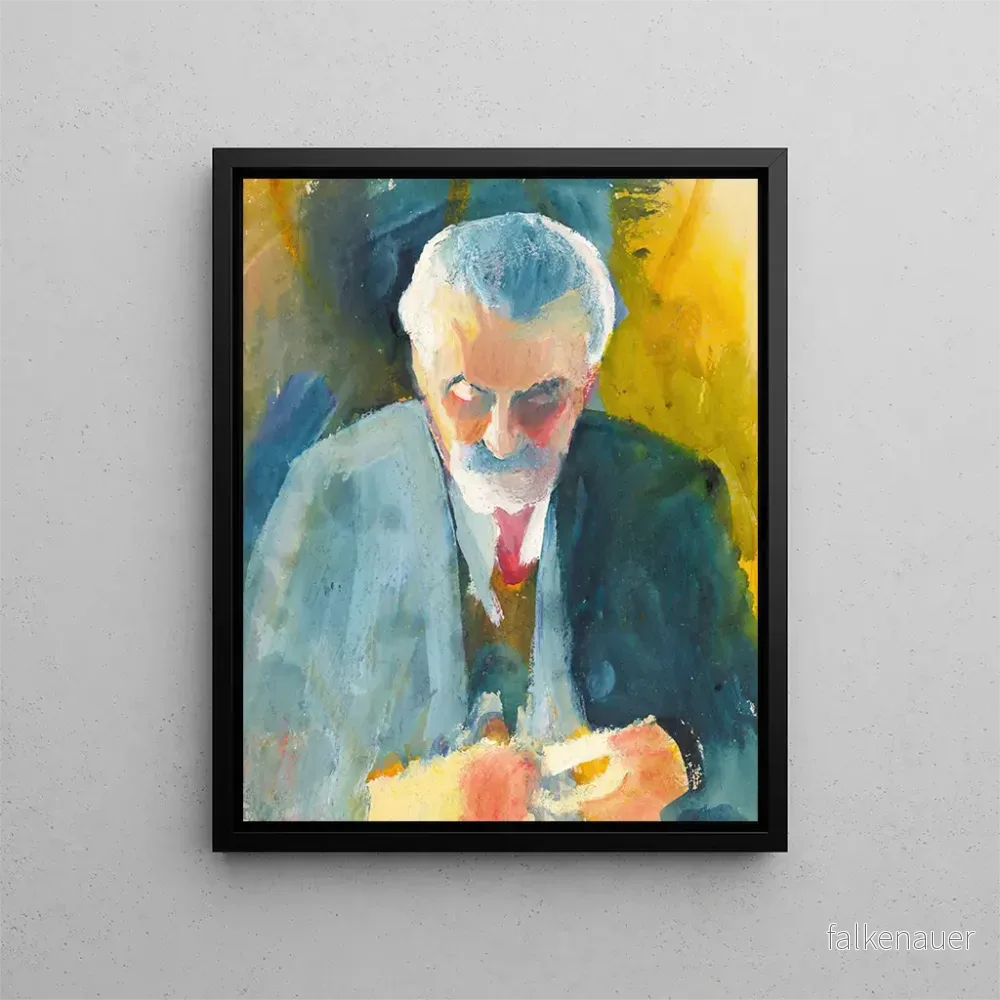 Målning Studie av porträtt av Bernhard Koehler – August Macke | Konsttryck Målning Studie av porträtt av Bernhard Koehler – August Macke | Konsttryck