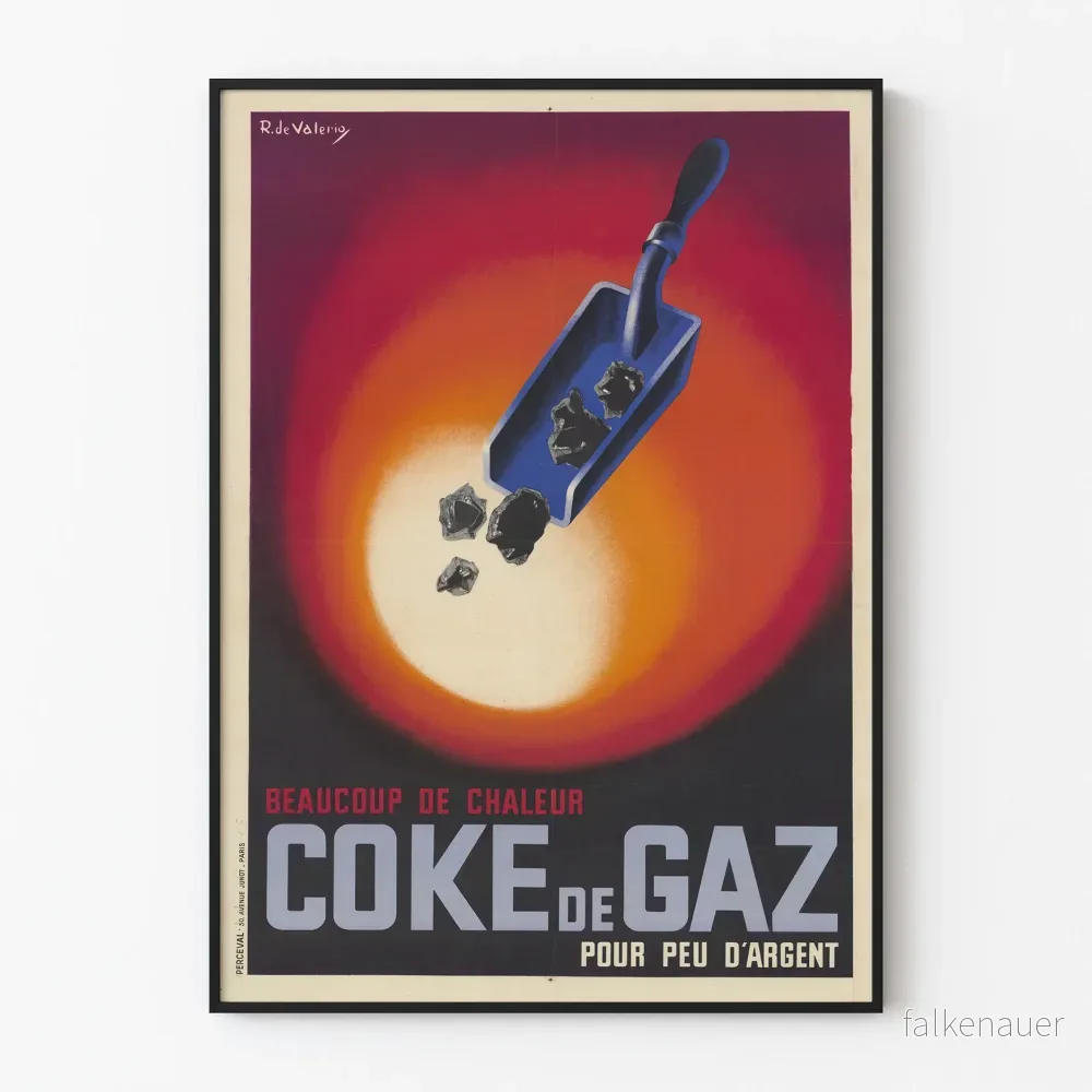 Vintage Coca-Cola reklamposter för energisnål gasvärme