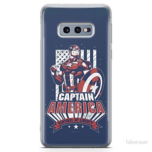 ERT GROUP mobiltelefonfodral för Samsung S10e originalt och officiellt licensierat Marvel mönster Captain America 018 optimalt anpassad till formen på mobiltelefonen, fodral tillverkad av TPU plast 5902980008722