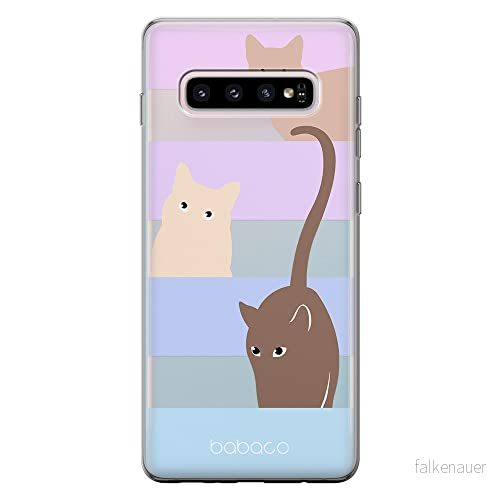 ERT GROUP mobiltelefonfodral för Samsung S10 PLUS originalt och officiellt licensierat Babaco mönster Cats 014 optimalt anpassad till formen på mobiltelefonen, gedeeltelijk transparant 5905131067500
