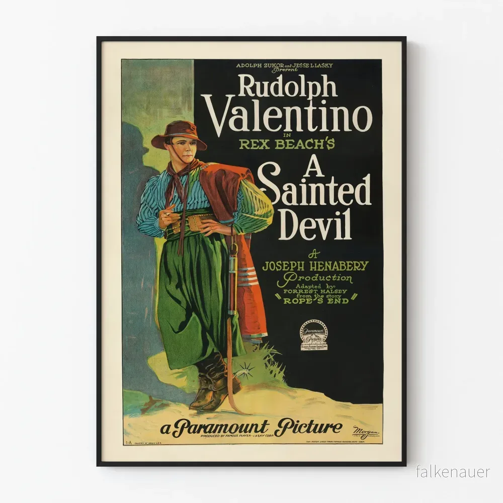 Vintageposter A Sainted Devil med Rudolph Valentino