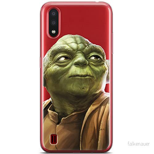 ERT GROUP mobiltelefonfodral för Samsung A01 originalt och officiellt licensierat Star Wars mönster Yoda 006 optimalt anpassad till formen på mobiltelefonen, gedeeltelijk transparant 5904805432378
