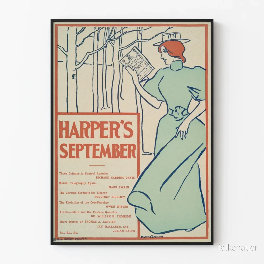 Vintageposter Harper's september - Elegant väggdekoration