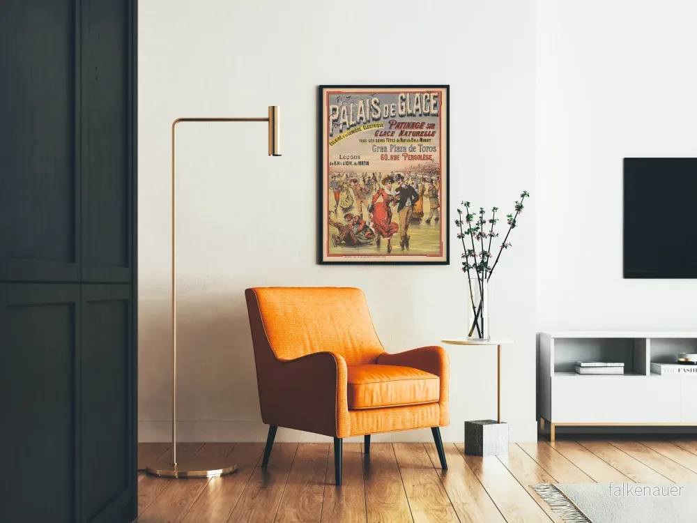 Vintageposter av Palais de Glace för skridskoåkning på naturlig is - Bild 2
