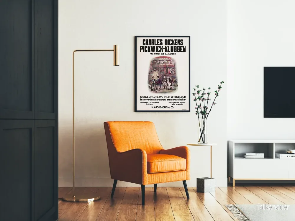 Vintageposter av Pickwick-klubben av Charles Dickens på norska - Bild 2