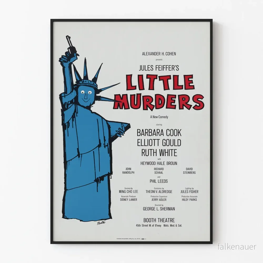 Poster Little Murders – Vintageaffisch för teaterkomedi