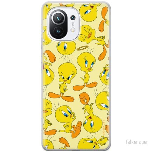 ERT GROUP mobiltelefonfodral för Xiaomi 11 originalt och officiellt licensierat Looney Tunes mönster Tweety 010 optimalt anpassad till formen på mobiltelefonen, fodral tillverkad av TPU plast 5905511628291
