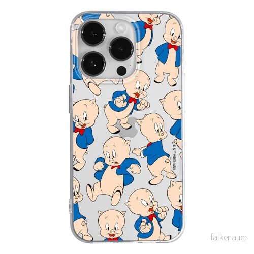 ERT GROUP mobiltelefonfodral för Iphone 14 PRO MAX originalt och officiellt licensierat Looney Tunes mönster Porky Pig 001 optimalt anpassad till formen på mobiltelefonen, gedeeltelijk transparant 5905511619923