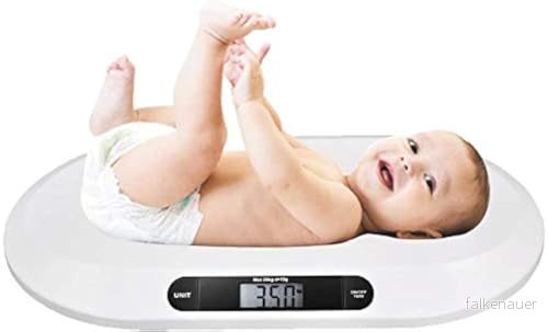 BAKAJI Elektronisk våg Väger Barn Spädbarn Med Digital Display LCD Vågen Nyfödda 20 Kg/44 Automatisk avstängning och Tara Färg Vit 8050534666014
