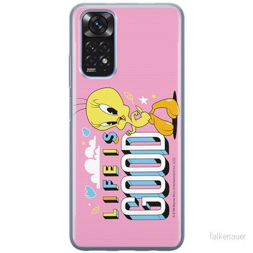 ERT GROUP mobiltelefonfodral för Xiaomi REDMI NOTE 11T/ 11S 5G/ POCO M4 PRO 5G originalt och officiellt licensierat Looney Tunes mönster Tweety 016, fodral tillverkad av TPU plast 5905795099053