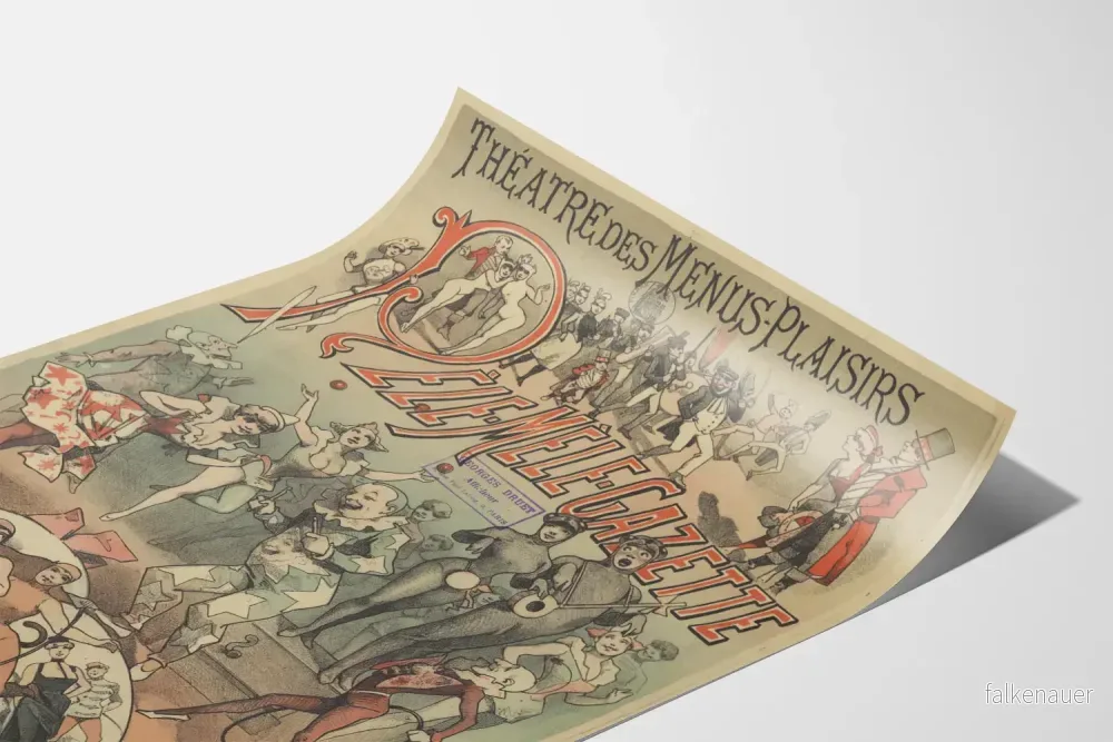 Vintageposter för Théâtre des Menus-Plaisirs, revue i 4 akter - Bild 3