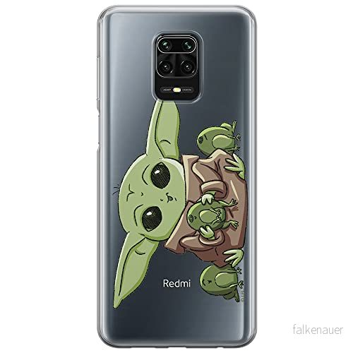 ERT GROUP mobiltelefonfodral för Xiaomi REDMI NOTE 9 PRO/ 9S originalt och officiellt licensierat Star Wars mönster Baby Yoda 014 anpassad till formen på mobiltelefonen, gedeeltelijk transparant 5904805055997