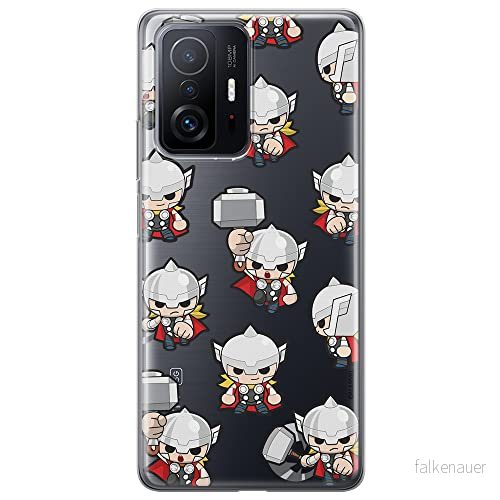 ERT GROUP mobiltelefonfodral för Xiaomi 11T 5G / PRO originalt och officiellt licensierat Marvel mönster Thor 007 optimalt anpassad till formen på mobiltelefonen, gedeeltelijk transparant 5904805560569