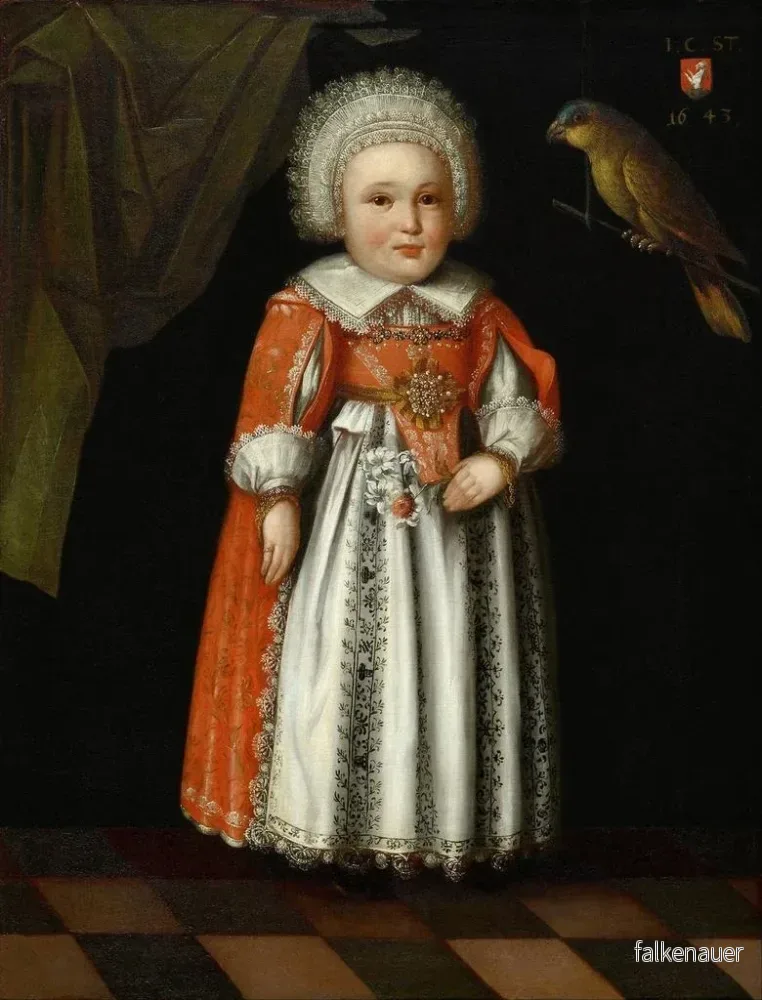 Målning Johanna Katharina Steiger, 2 år - Albrecht Kauw - Bild 2