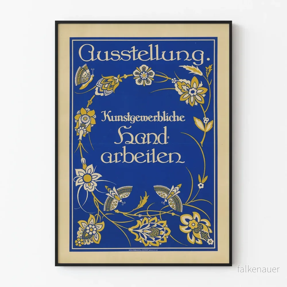 Vintageposter för utställning av konstnärlig hantverk och dekorativ konst