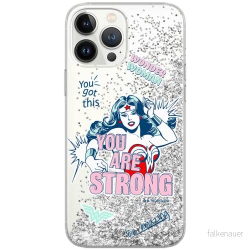 ERT GROUP mobiltelefonfodral för Apple Iphone 12 Mini originalt och officiellt licensierat DC mönster Wonder Woman 025 Vit optimalt anpassad till formen på mobiltelefonen, med glitter overflow effekt 5903932934588