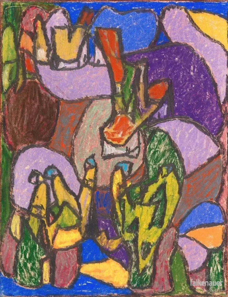 Målning Figures utan titel - Adolf Hölzel | Konsttryck - Bild 2