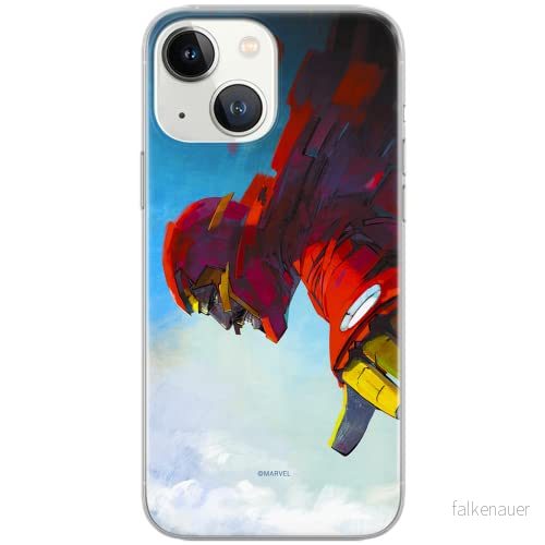 ERT GROUP mobiltelefonfodral för Iphone 13 MINI originalt och officiellt licensierat Marvel mönster Iron Man 015 Vit optimalt anpassad till formen på mobiltelefonen, fodral tillverkad av TPU plast 5903932880076